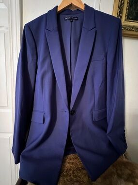 ANTONIO MELANI Deep Navy Single-Button Men's Blazer
